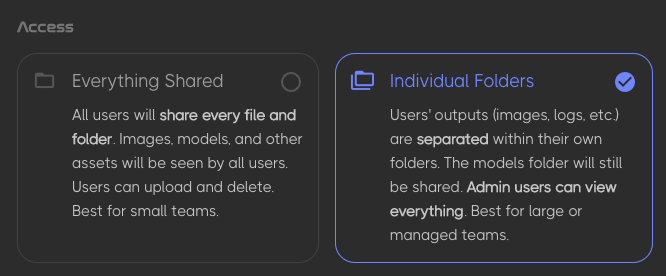 Folder Structure "Everything Shared" vs. "Individual Folders"