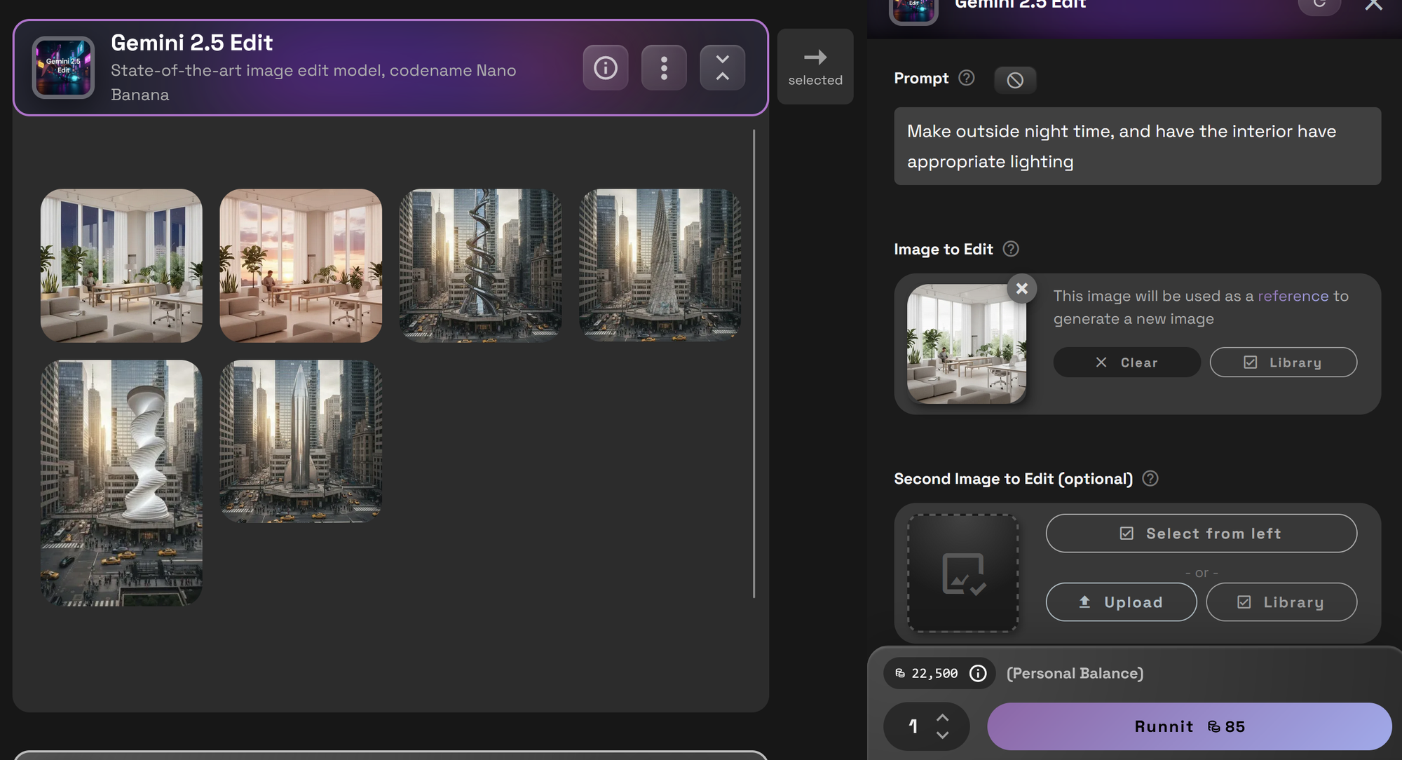 How to Use Gemini 2.5 Edit for Architecture in Runnit