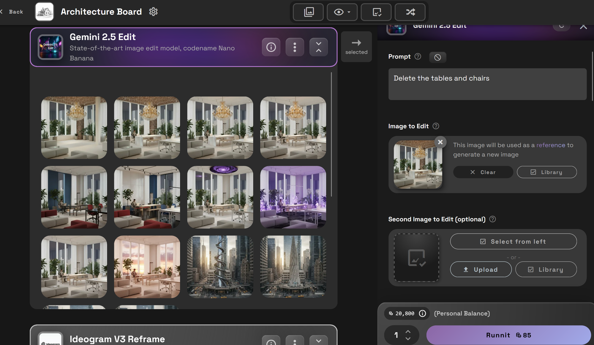 How to Use Gemini 2.5 Edit for Architecture in Runnit