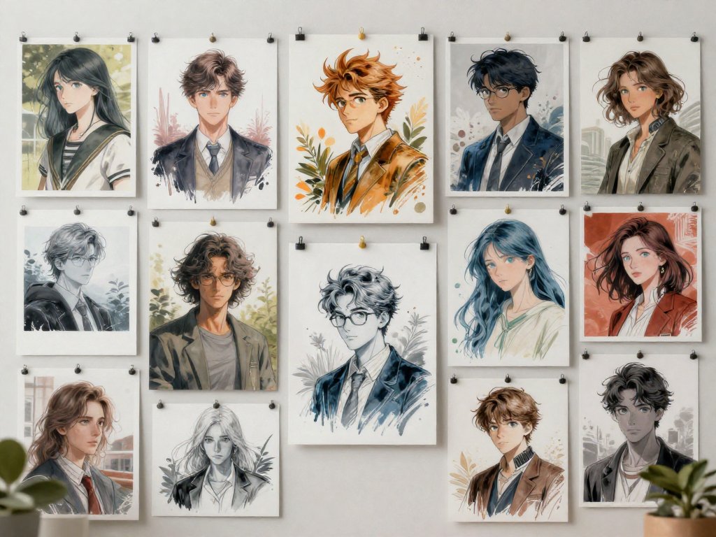 AI-generated illustration board showing creative outputs made with Z-Image Turbo